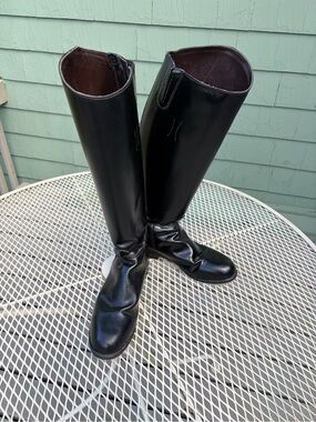 Devon-Aire Tall Riding Boots Women’s 10W Black Equestrian Boots Leather